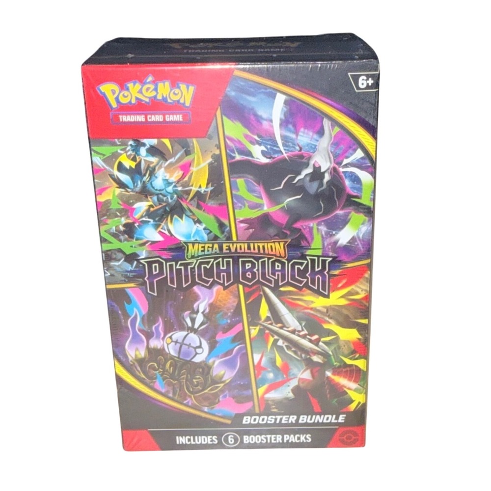 Pokemon TCG Mega Evolution Pitch Black Booster Bundle 6 Packs Sealed Box